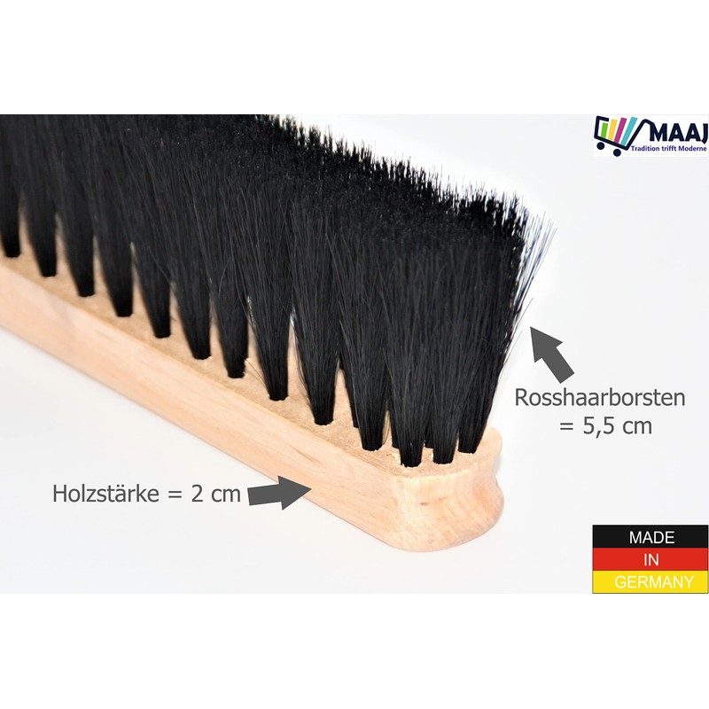 MAAJ Broom 30 cm Made of Natural Wood Stuffed with