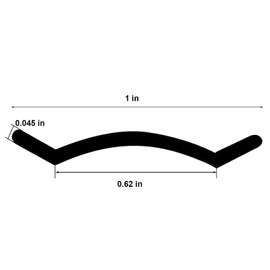 1" Black Vinyl Trim Molding Screw Cover RV Boat Camper Travel Trailer (75 ft)