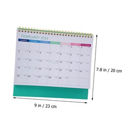 FUNOMOCYA Full Year Small Desk Calendar Standing Calendar for Recording Events Compact Desktop Calendar for Home and Office Use Monthly Planner Easy to Read Design