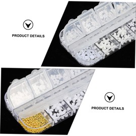 FRCOLOR 4pcs Nail Flower Charms for DIY Nail Art Manicure White Floral Resin Decorations Eye-catching Manicure Accessories for Women and Girls