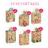 qiqee Irregular-Shaped Christmas Paper Gift Bags Bags with Handles Small