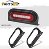 Partsam 2Pcs 6" Oval Tail Light Mounting Brackets [L Shaped]