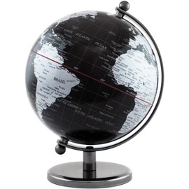 BRUBAKER Office Decoration Interactive Political World Globe - 7.5 inches tall - Black