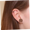 jojofuny 20pcs Wooden Earring Findings Lightweight Round Blanks for DIY