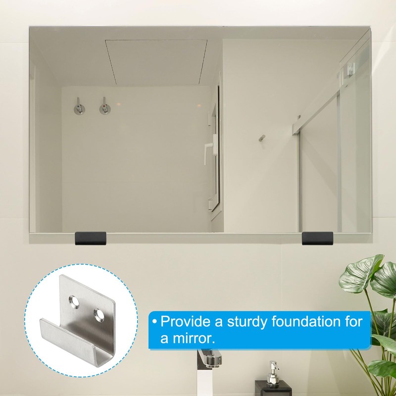 PATIKIL Tile Hanger Brackets 1.6x1.4"", 6 Set U Wall Mounted