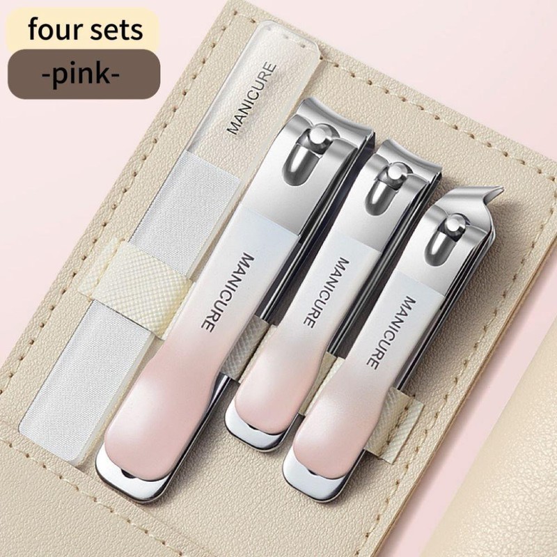 Set 4in1 Gunting Kuku, bag putar Stainless Steel anti-rust, nyaman