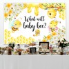 AOFOTO Honeycomb Bee Gender Reveal Backdrop What Will Baby Bee