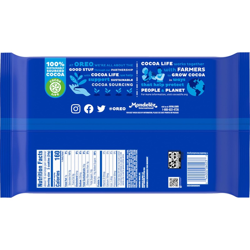 OREO Chocolate Sandwich Cookies, Family Size, 18.12 oz