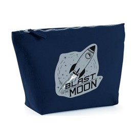 Hippowarehouse Blast to The Moon Printed Make up Cosmetic wash Bag 18x19x9cm