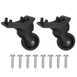 PATIKIL Luggage Wheels Replacement, 1 Pair Suitcase Wheels Caster Repair for Left & Right Swivel Wheel, Black (3.6x4.2x3.3x4.2/1.4x1.7x1.3x1.7 inch)