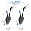 12-Pack 1/8" Adjustable Rope Hanger, Heavy Duty Retractable Ratchet Tie