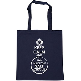 Hippowarehouse Keep Calm And Stay Inside The Salt Circle Tote Shopping Gym Beach Bag 42cm x38cm, 10 litres