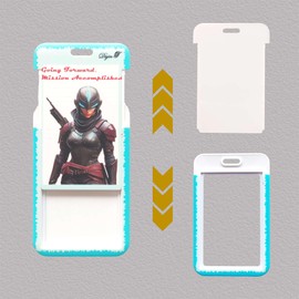 Music and Sports Series, Complete ID Badge Holder Kit with Reel and Lanyard, Ideal for Music Fans, Sports Enthusiasts, Sci-Fi Aficionados, Ocean Lovers, and More