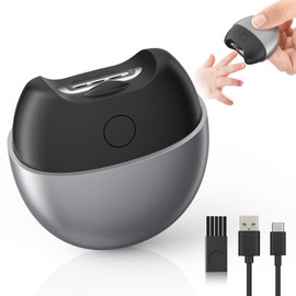 Electric Nail Clipper with USB Charging: Automatic Nail Clippers with Led Light & Clip Storage - Fast USB Rechargeable Safety Fingernail Trimmer for Baby Seniors Kids Adults (Black, Medium)