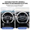 frani Nappa Leather Steering Wheel Cover, Universal 15 Inch Premium