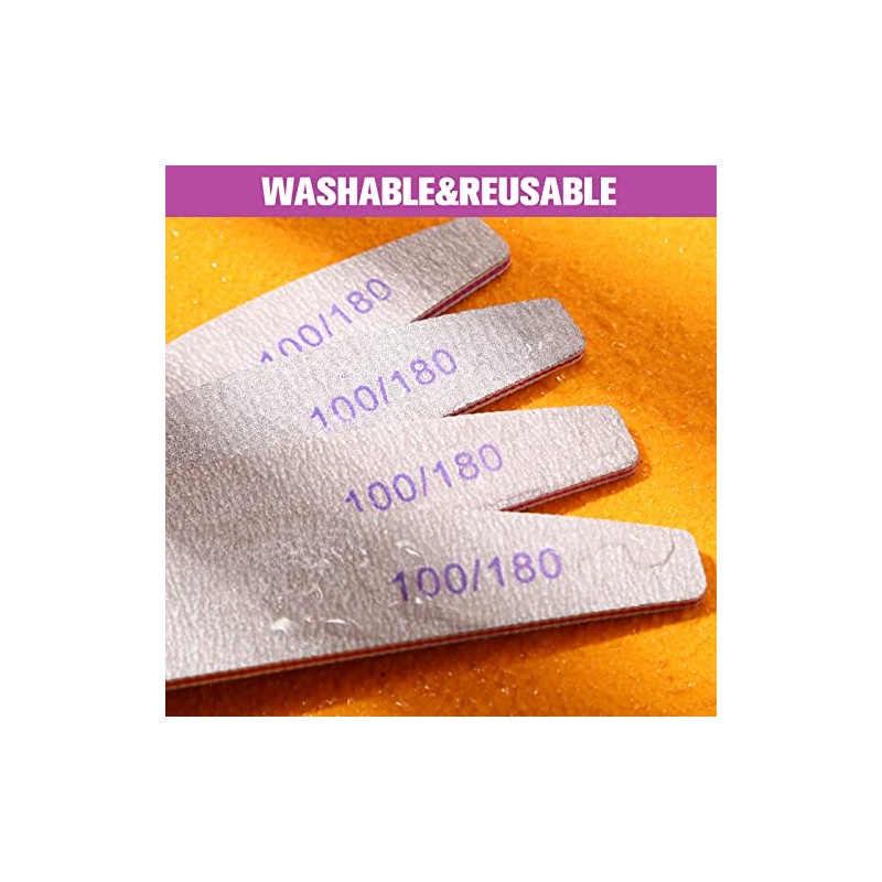 150 unidades de limas de uñas de grano 100/180 a