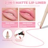 Noerrors 2Pcs Lip Liner Lip Gloss Kit, Nude Pink Lip