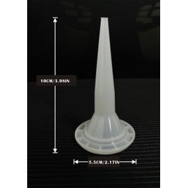 Caulking Nozzle for Caulk Gun,Reusable Silicone Caulk Nozzle Applicator Durable Epoxy Piston Caulk Cap (White-30 pieces)