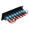 8 Gang Rocker Switch Panel LED Backlit On Off Switch