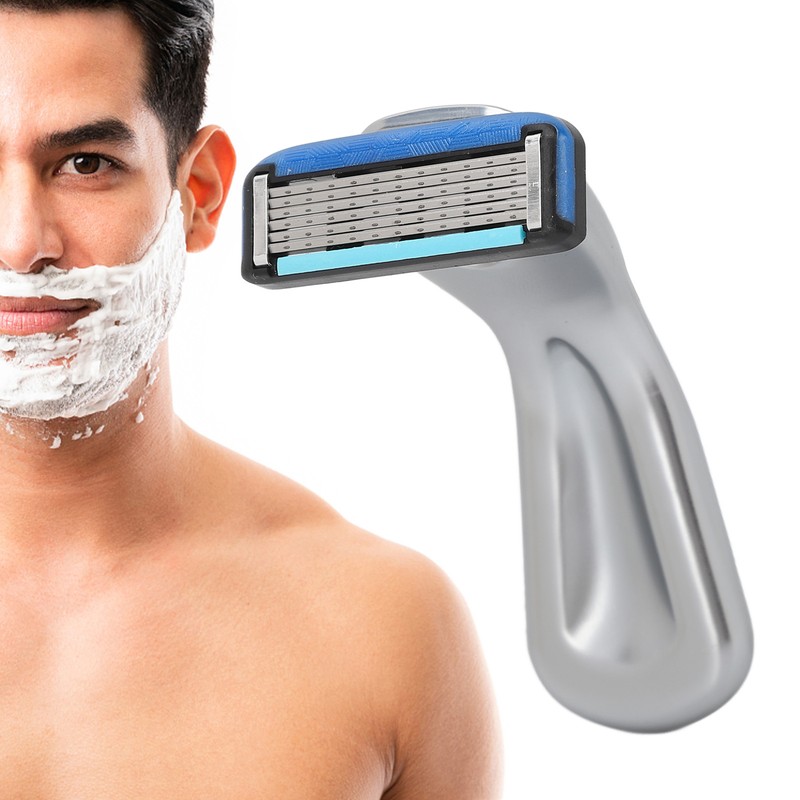 Men Manual Razor Six Blades Waterproof Precise Portable Removable Quick