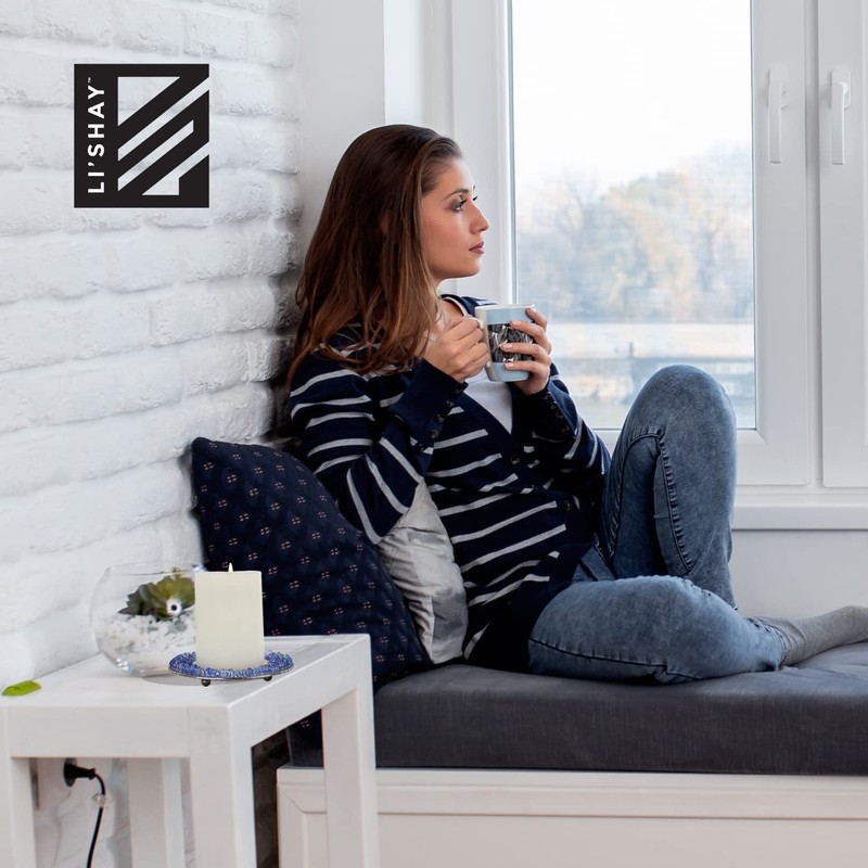 Blue Beaded Candle Stand