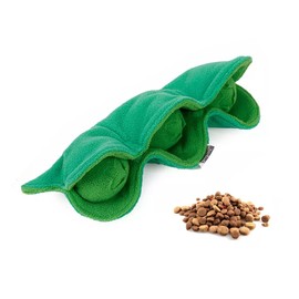Chícharos Juguete Olfativo Interactivo y Alimentación Lenta con Silbato Chillón: Juguete para Perros y Gatos - Escondite de Premios y Comida - Estimula Olfato, Habilidades Motoras y Control de Ingesta, Plato de Alimentación Lenta