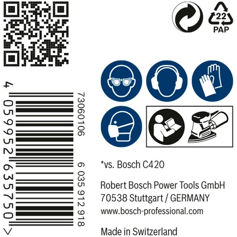 Bosch 50 x Expert M480 Sanding Net Sets (for Paint