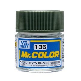C136 Flat Russian Green (2) 10ml, GSI Mr. Color