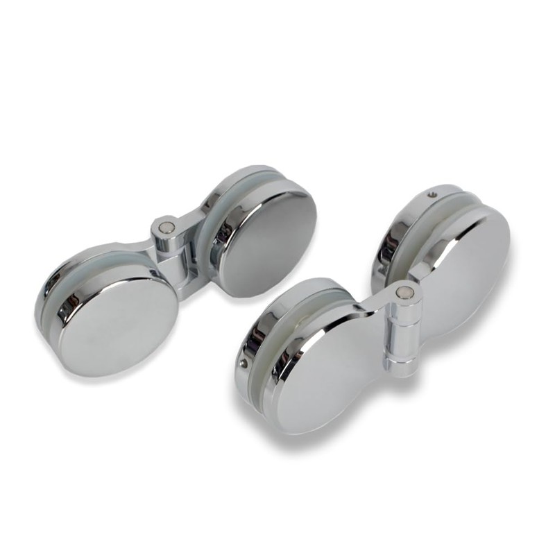 KASHBSAB 2pcs 180 Degree Heavy Duty Cabinet Hinge Frameless Shower