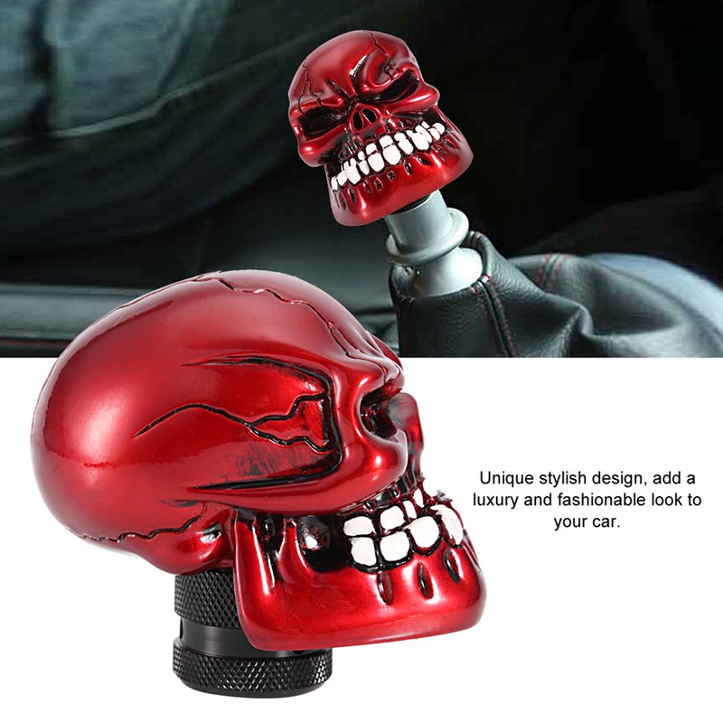 Skeleton Skull Head Car Modified Gear Shift Knob Stick Lever