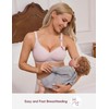 Nursing Bras for Breastfeeding Seamless Wireless Support Maternity Bra Soft