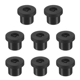 M METERXITY 8-Pack Rubber Grommets for Wiring 10mm Desk Grommet Double-Sided Flexible Cable Cord Grommet Desk Hole Cover for Cables/Wires Through Protection Cable Grommet [Black]