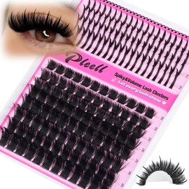 Pleell 200D Lash Clusters with Spikes Thick Eyelash Clusters Volume Cluster Eyelash Extensions Lash Spikes D Curly Individual Lashes Long Spiky Lash Extension Mega Eyelashes Clusters by Pleell