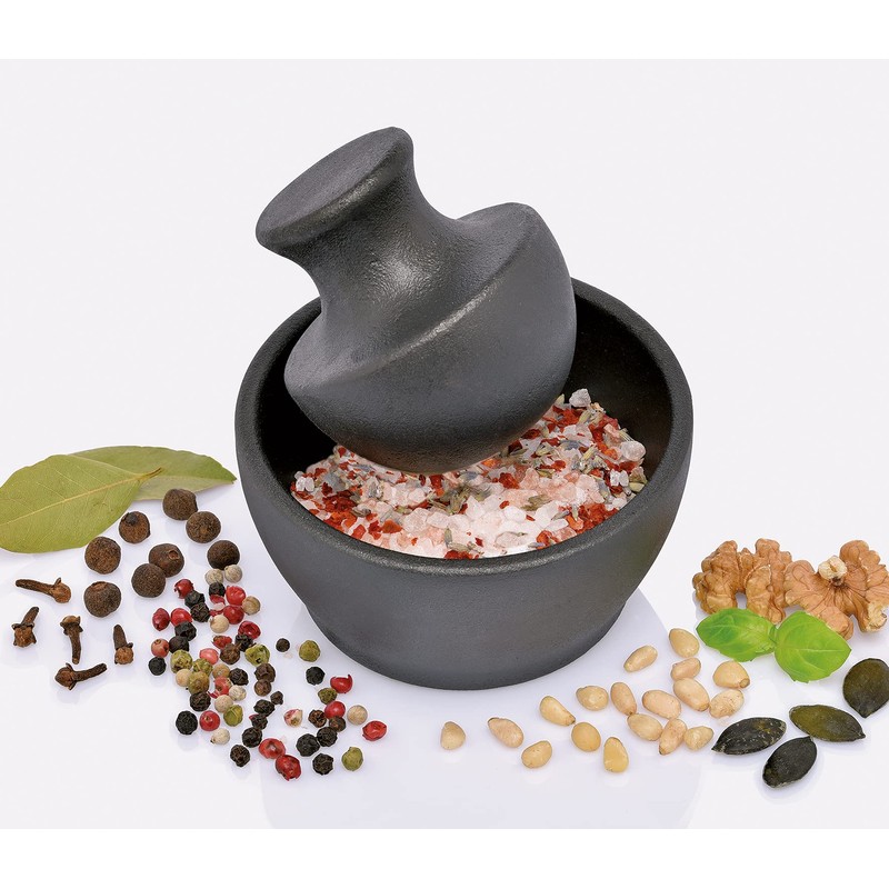 Zassenhaus Manu Cast Iron Mortar & Pestle, 4" x 3",