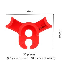 30 pcs Plant Bender,Low Pressure Training Plant Bender for Plant Training,Low-Stress Training Clips for Plant Training (20 PCS Red,10 PCS White)