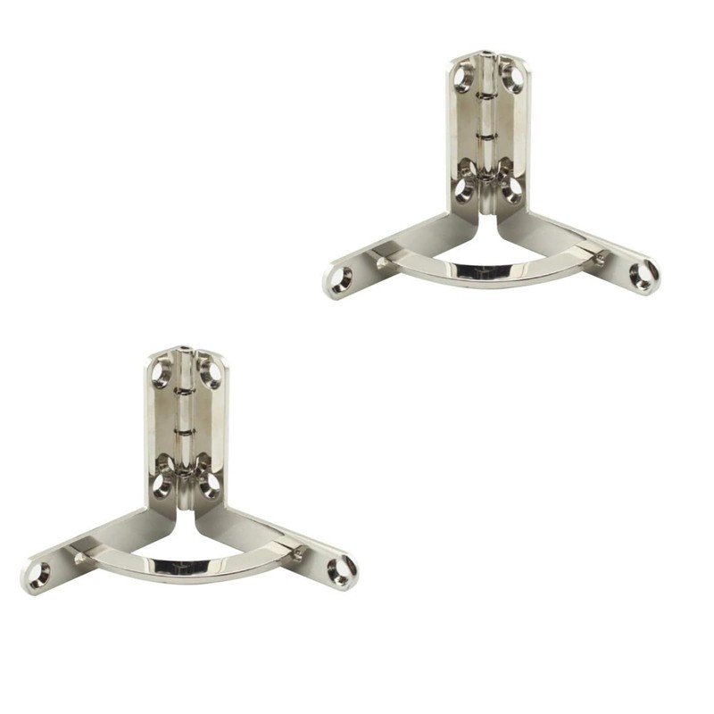 Pack of 2 Support Spring Hinges, Zinc Alloy Concealable Quadrant