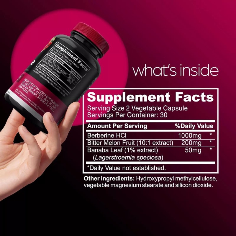 Thinbi Berberine Supplement - 1000mg Potent Botanical Capsules for Weigh...