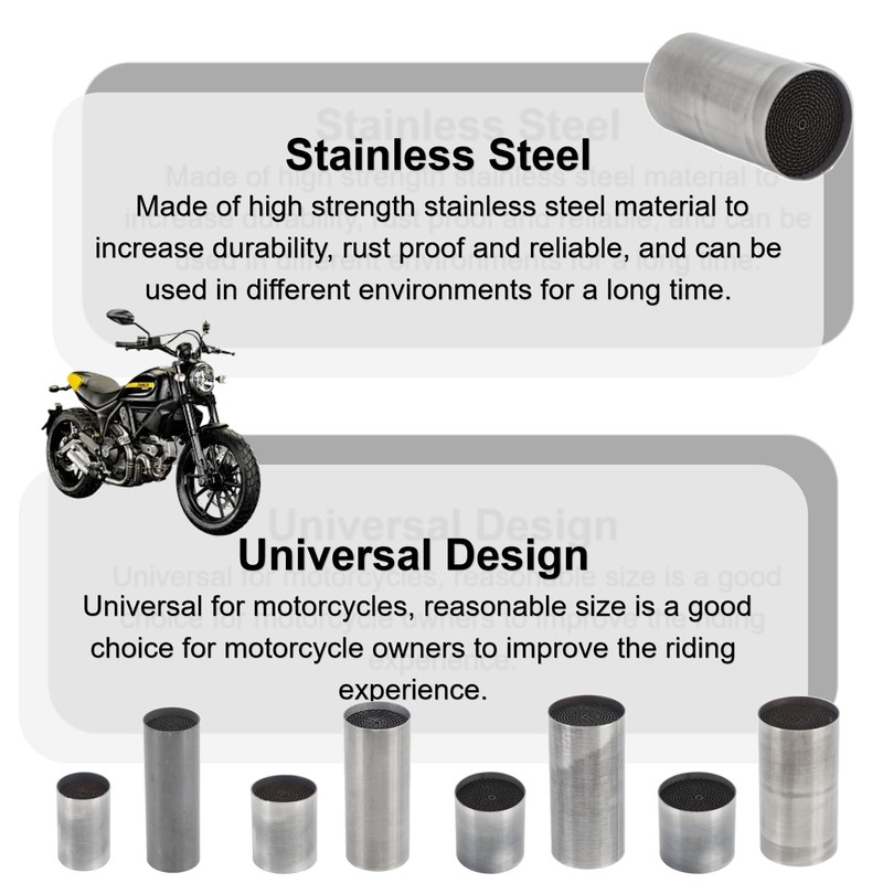 Catalytic Link Pipe Universal Heavy Duty Stainless Steel Motorcycle Exhaust