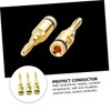 Gatuida 24pcs Gold Plated Banana Plugs Connector for Speakers and
