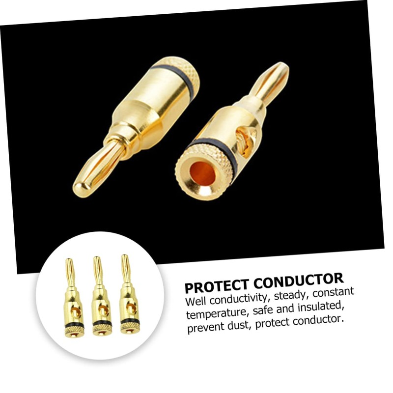Gatuida 24pcs Gold Plated Banana Plugs Connector for Speakers and