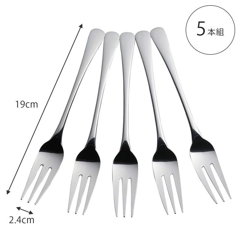Shimomura 42598 Fork Pasta, 7.5 inches (19 cm), Set of