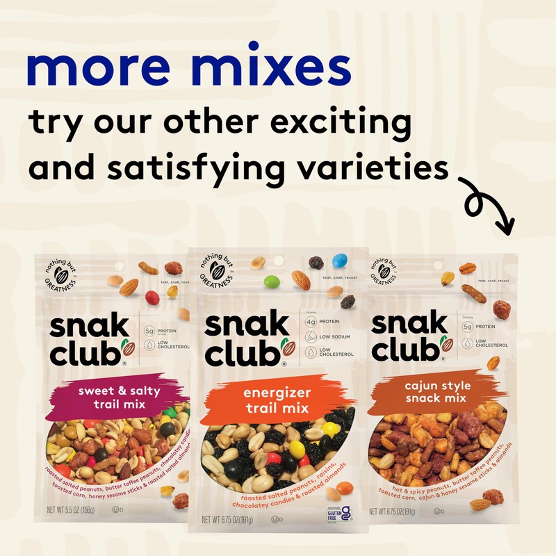 Snak Club Yogurt Trail Mix with Raisins, Peanuts, Dried Dates,