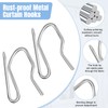 120 PCS Heavy Duty Zinc Metal Drapery Pin Hooks,Metal Curtains