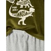 Vertbaudet Vertbaudet Boys 2 Pack Dinosaur Velvet Pyjamas, Set Green