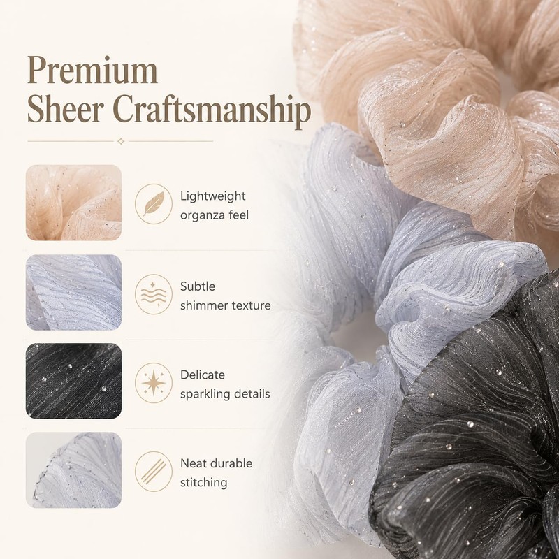 Oversized Sparkle Scrunchie