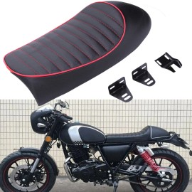 DREAMIZER Motorcycle Retro Driver Passenger Two Up Seat For HONDA CB100 CB125S CB200 CL350