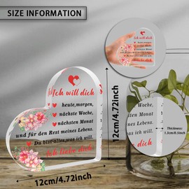Partner Gifts, Valentine's Day Gifts, Girlfriend Gift, Birthday Gift, Couple Gifts, Gift for Couples, Anniversary Gift for Her, Acrylic Plaque, Christmas Gifts for Girlfriend