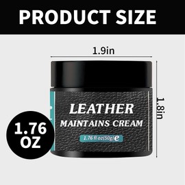 TBTFW Leather Color Restorer, Black Leather Recoloring Balm, Leather Dye, Used for Repairing Faded and Aged Sofas, Shoes, Car Seats, Etc(1.76Oz)