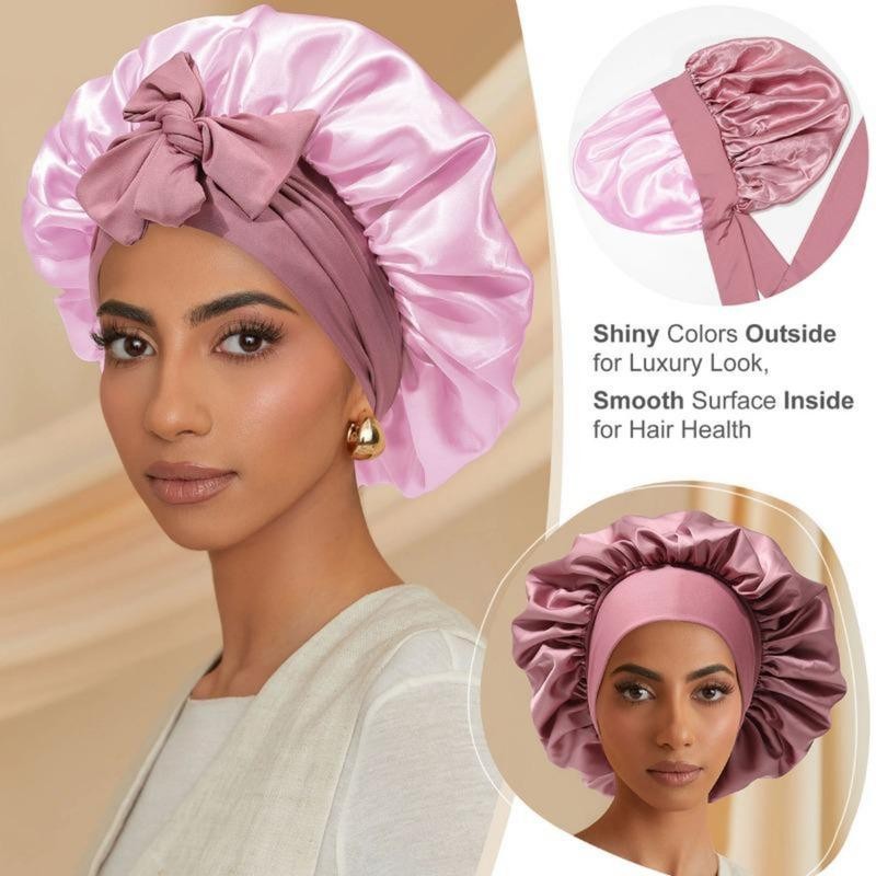 AWAYTR Satin Bonnet Silk Like Bonnets for Sleeping Sleep Cap
