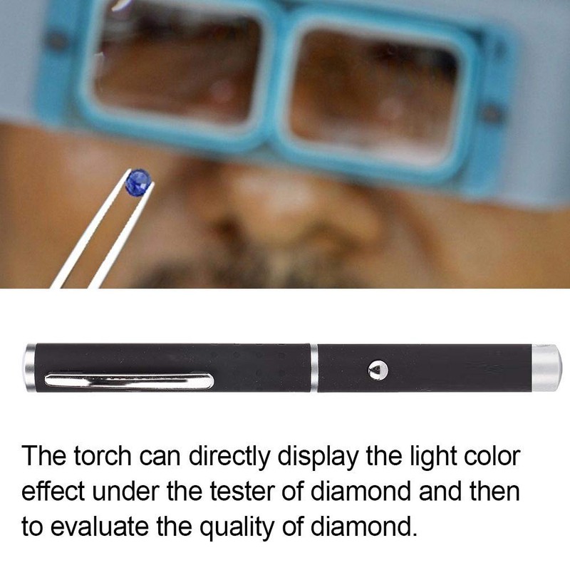 Flashlight, Identification Tool, Tester Pen, for Home Jewelry Display(Blue light)